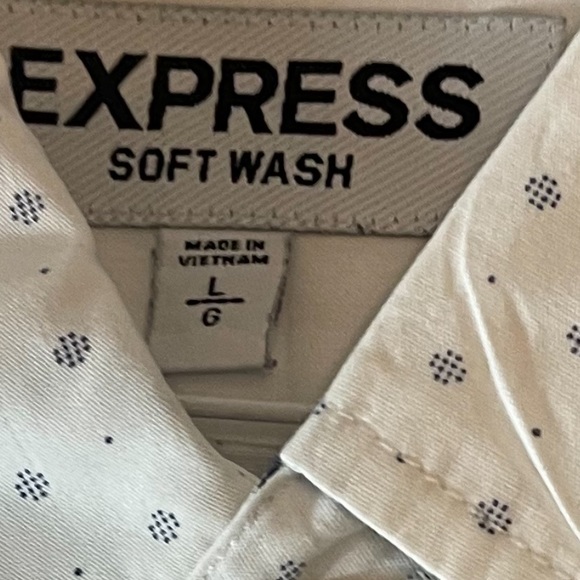 Express Soft Wash Dress Shirt Size Large - Picture 2 of 2